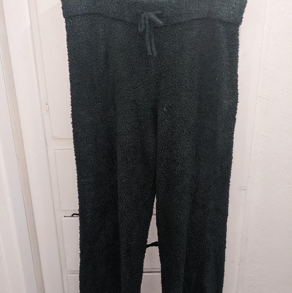 XL Aerie dark green plush bootcut pajama pants